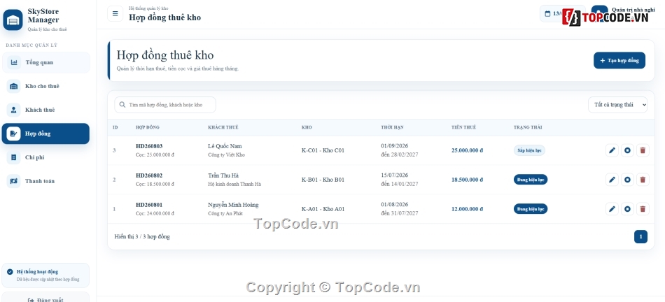 web quản lý,quản lý,website